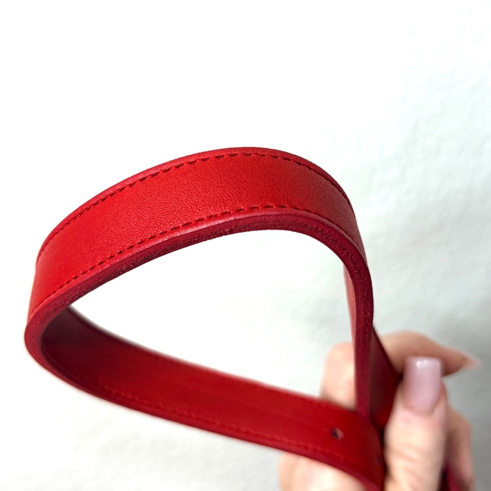 COACH Vintage Red Orange Leather Shoulder Bag Crossbody Large - Like New - Picture 12 of 16